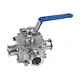Overall view of Sangyie Technology's sanitary non-retention 3-way ball valve